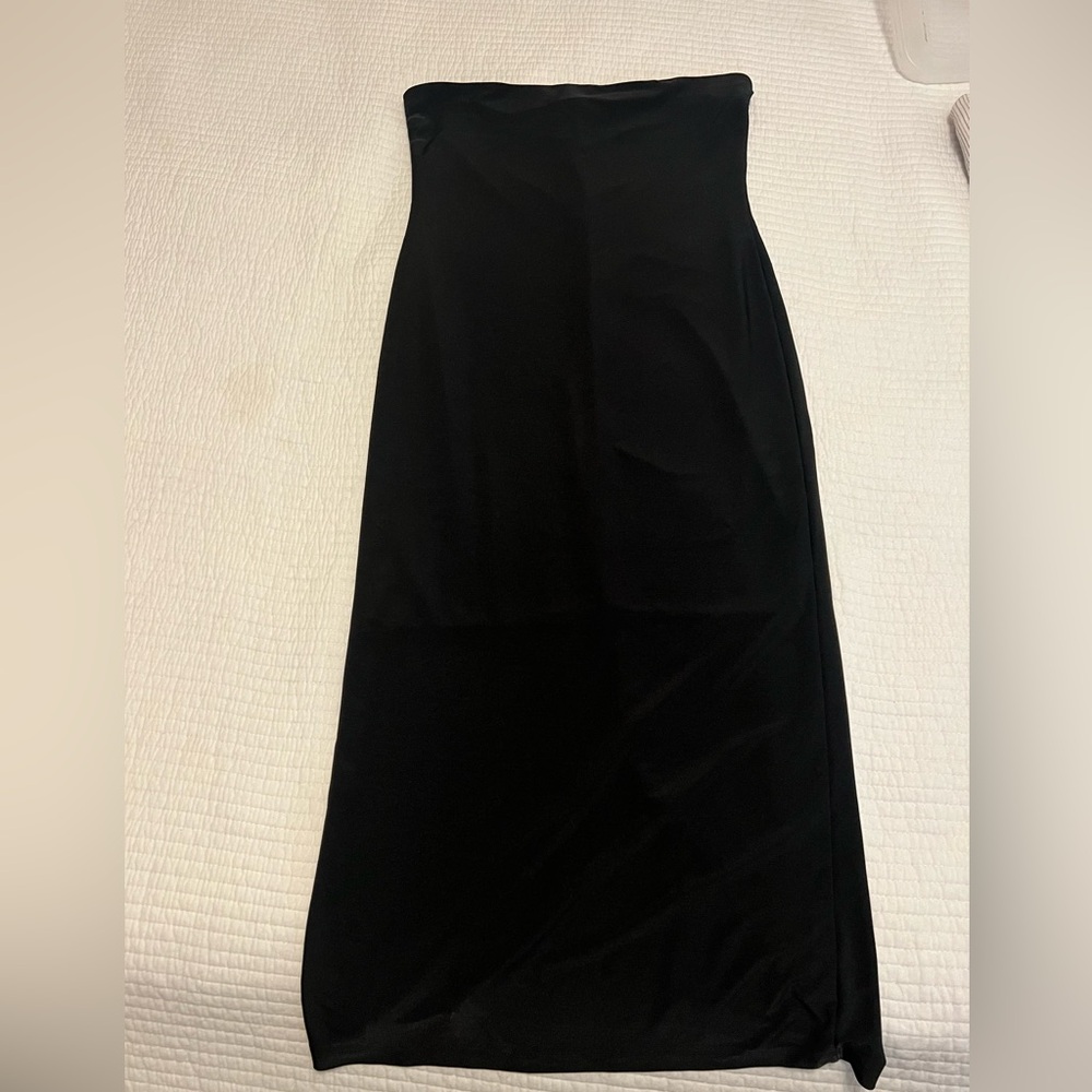 Topshop Black Draped Maxi Dress